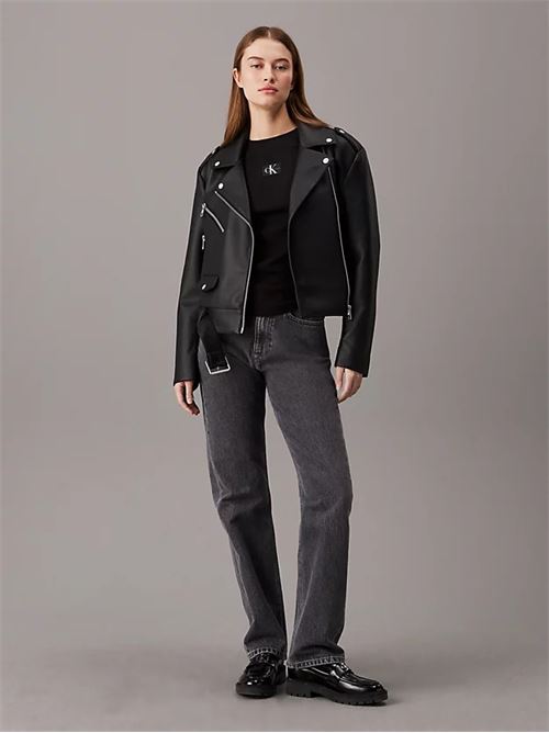 classic faux leather biker CALVIN KLEIN JEANS | J20J223448BEH